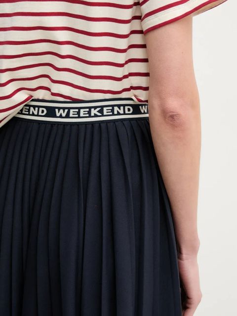 Weekend Max Mara spódnica kolor granatowy maxi rozkloszowana 2515771031600