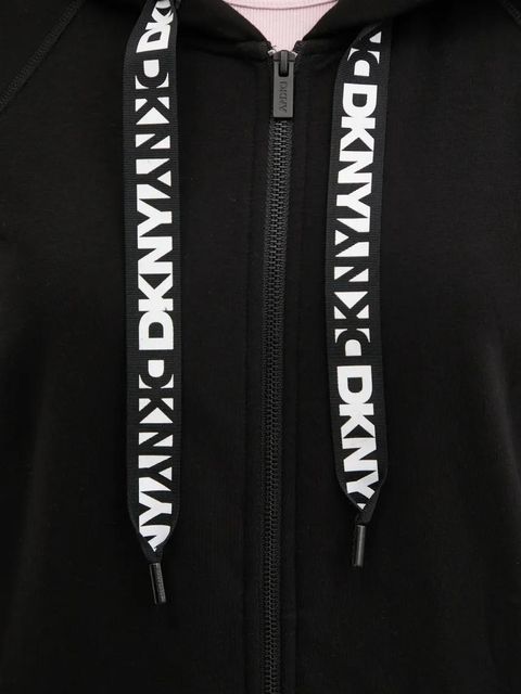 Dkny bluza damska kolor czarny z kapturem gładka DP5J9510 - zdjęcie produktu nr 2