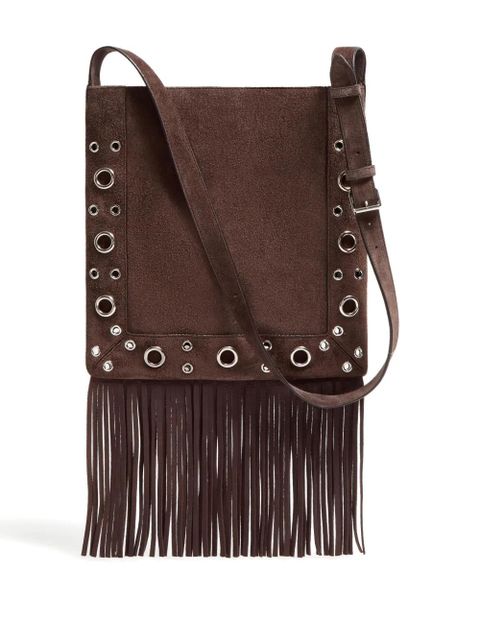 Valentino Garavani embroidered cross body bag - Brown