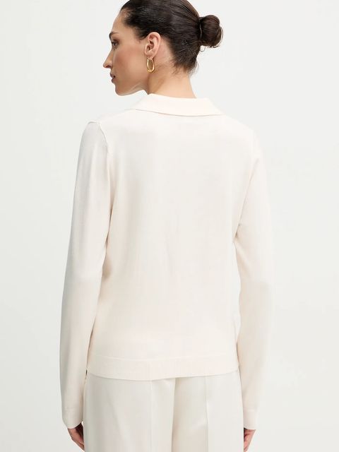 Morgan sweter damski kolor beżowy lekki MPOLI