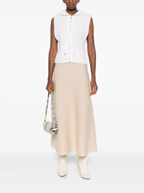 Max Mara zip-up sleeveless hoodie - White - zdjęcie produktu nr 2