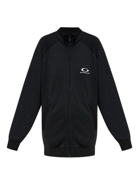 Balenciaga logo-print cut-out sweatshirt - Black - zdjęcie produktu nr 1