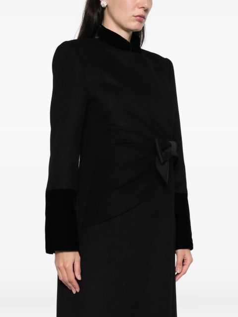Valentino Garavani bow-detailed coat - Black - zdjęcie produktu nr 2