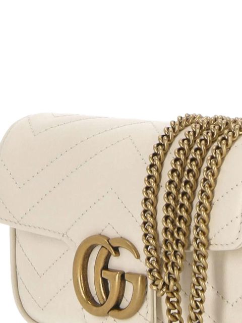 Gucci super mini GG Marmont shoulder bag - White