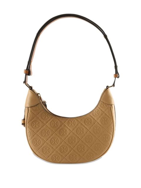 Tory Burch T-monogram half-moon shoulder bag - Neutrals
