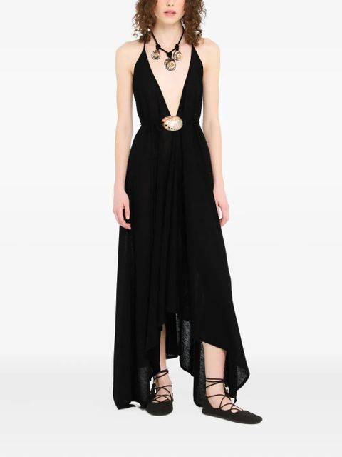 Alanui Mermaid Inside halterneck embellished maxi dress - Black - zdjęcie produktu nr 2
