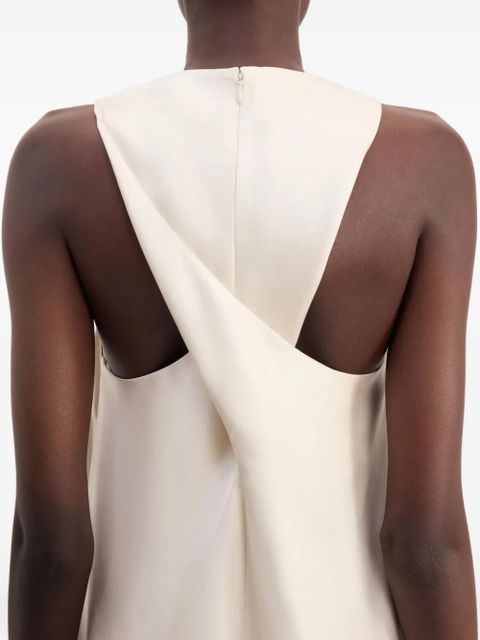 LouLou de Saison Paloma twisted back midi dress - Neutrals