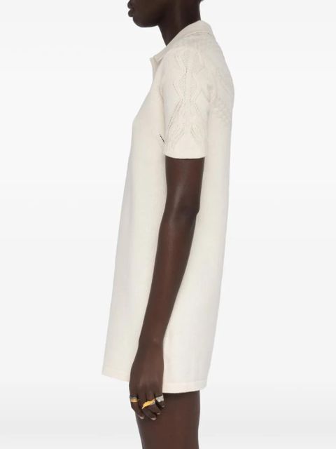 Zadig&Voltaire cable-knit polo dress - Neutrals