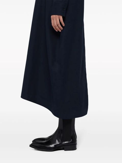 Jil Sander long-sleeved organic cotton shirtdress - Blue