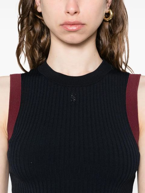 SANDRO cropped knitted top - Blue