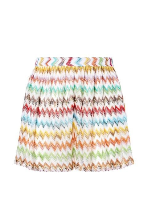 Missoni zigzag elasticated shorts - White - zdjęcie produktu nr 1