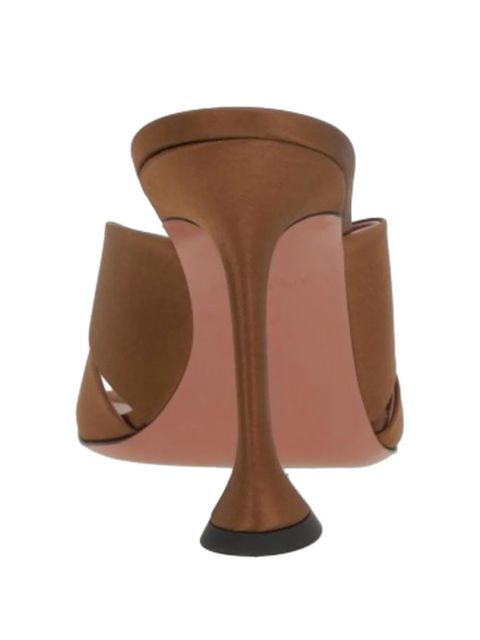 Amina Muaddi Salma heeled mules - Brown