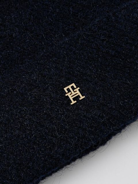 Tommy Hilfiger czapka z dodatkiem wełny kolor granatowy AW0AW18178