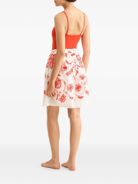 ERES floral-embroidered bermuda shorts - White