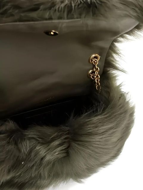 Saint Laurent Jamie shearling shoulder bag - Green