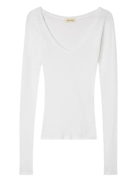 American Vintage Massachusetts scoop-neck T-shirt - White - zdjęcie produktu nr 1