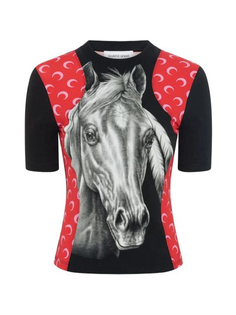 Marine Serre Lunar New Year T-shirt - Black - zdjęcie produktu nr 2