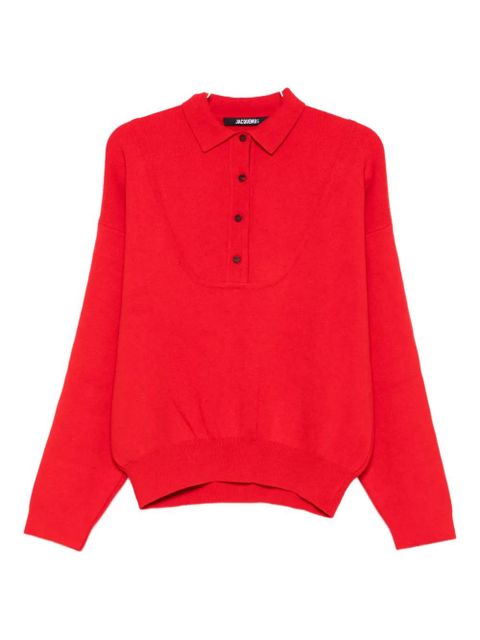 Jacquemus polo-neck sweater - Red