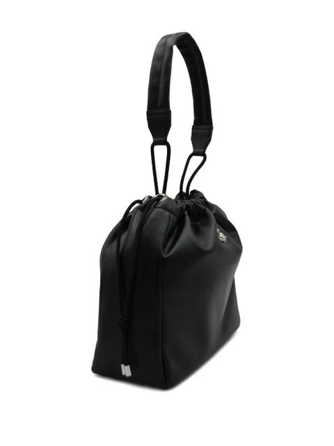 Vivienne Westwood orb-plaque drawstring shoulder bag - Black