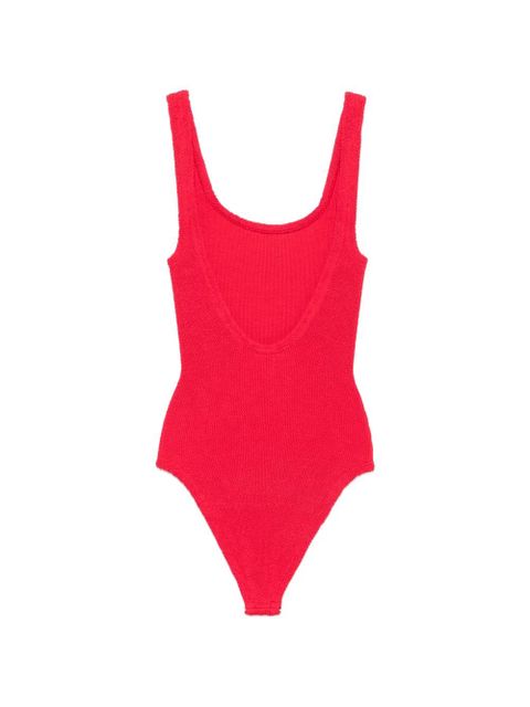 Hunza G crinkle-effect swimsuit - Red - zdjęcie produktu nr 2
