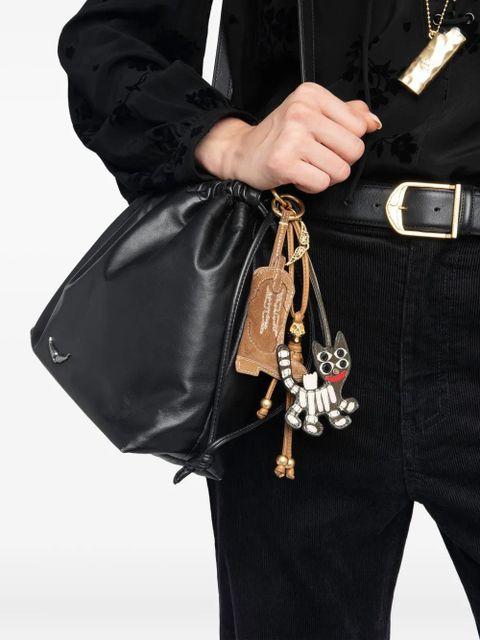 Zadig&Voltaire skeleton-cat keyring - Black