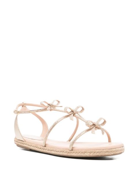 René Caovilla Caterina bow sandals - Neutrals