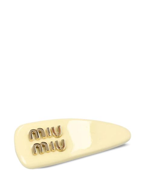 Miu Miu logo-detail hair clip - Neutrals - zdjęcie produktu nr 1