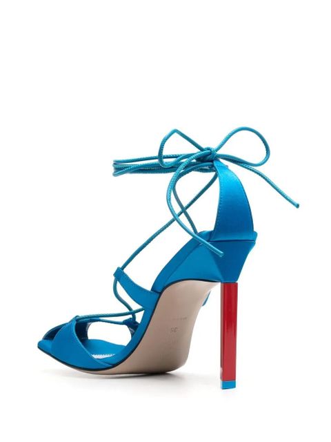 The Attico Adele 105mm lace-up sandals - Blue