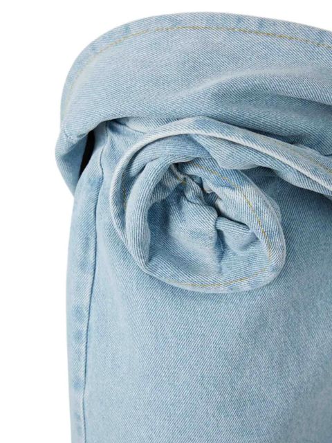 Magda Butrym floral-appliqué skirt - Blue