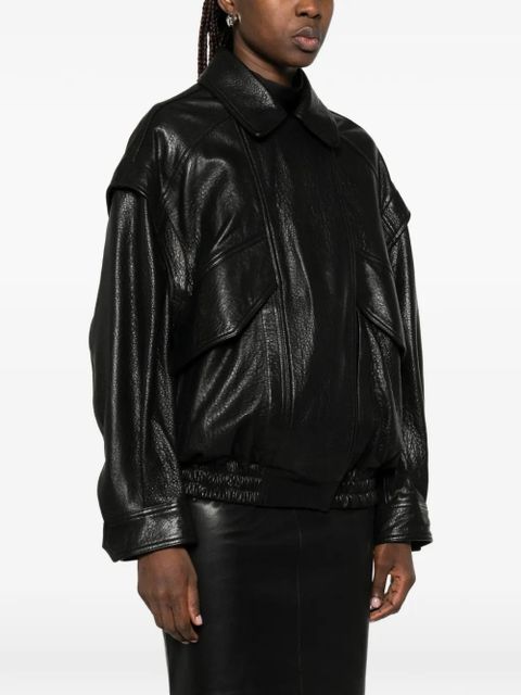 Nour Hammour Micah leather jacket - Black