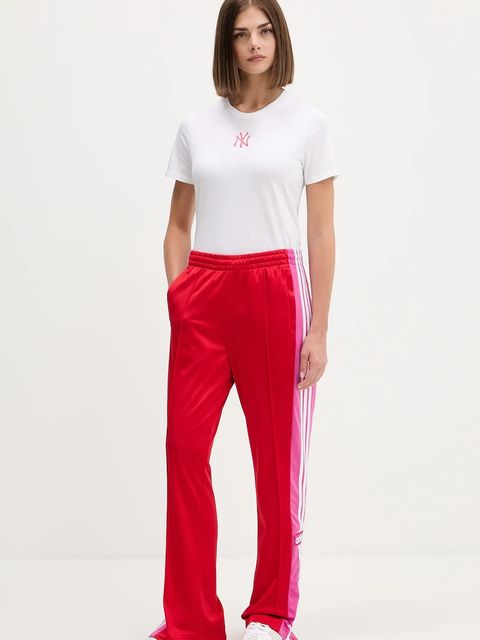 adidas Originals spodnie dresowe Adibreak PT damskie kolor czerwony wzorzyste JV8553