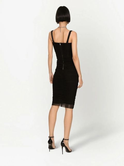Dolce & Gabbana corset-style midi dress - Black