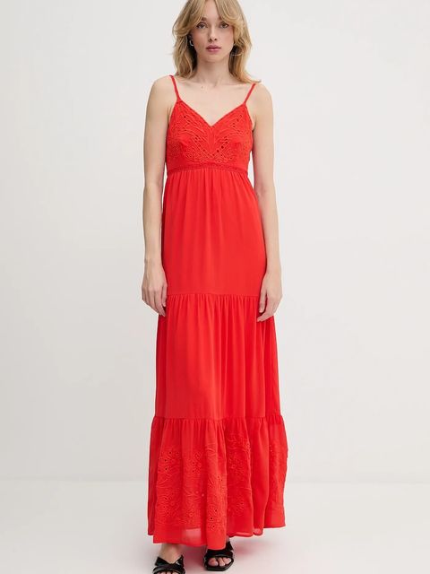Morgan sukienka ROUBI kolor czerwony maxi rozkloszowana ROUBI - zdjęcie produktu nr 1