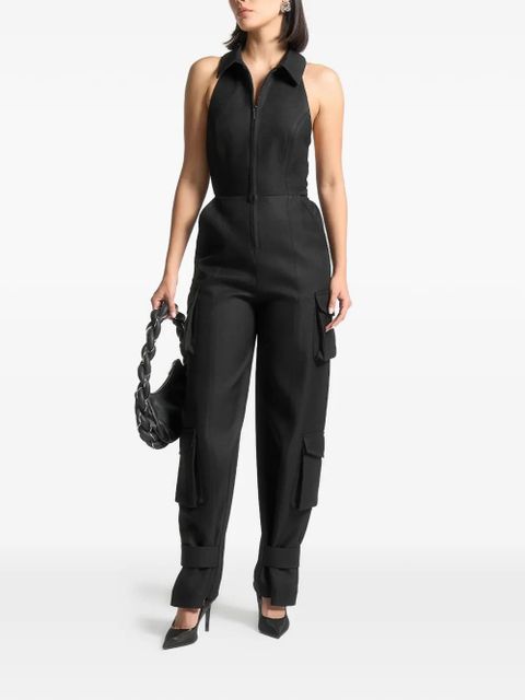 Manière De Voir halterneck cargo jumpsuit - Black - zdjęcie produktu nr 2