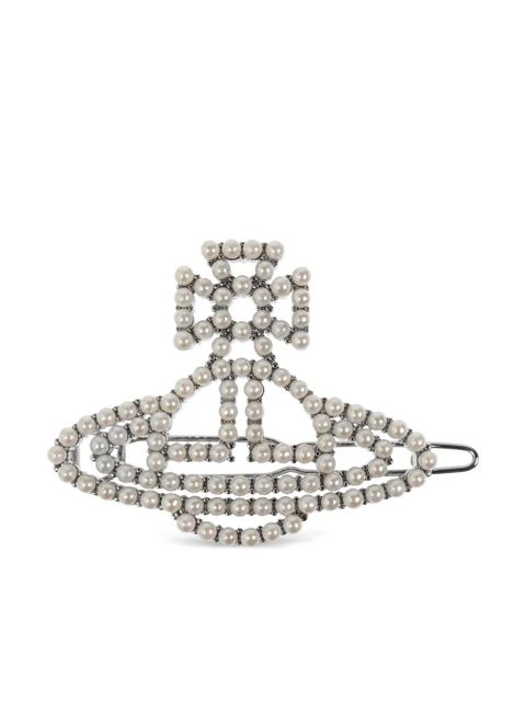 Vivienne Westwood Orb hair clip - White - zdjęcie produktu nr 1