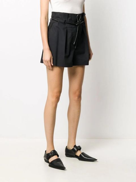 3.1 Phillip Lim paperbag-waist mini shorts - Black