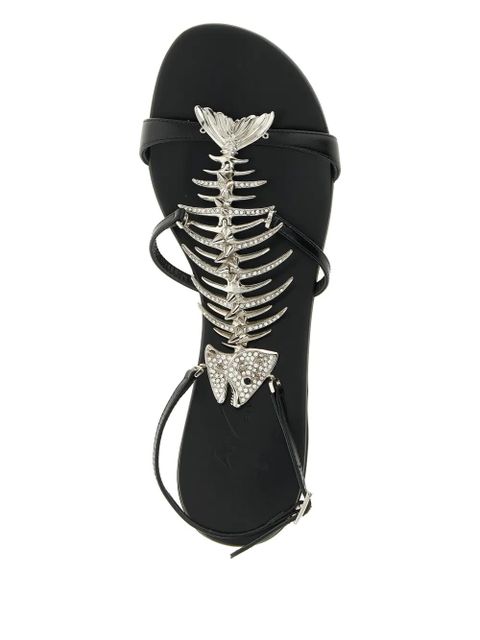 Giuseppe Zanotti metal slim sandals - Black