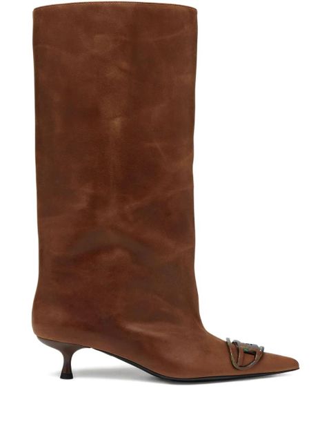 Diesel 39mm Venus leather knee-high boots - Brown - zdjęcie produktu nr 1
