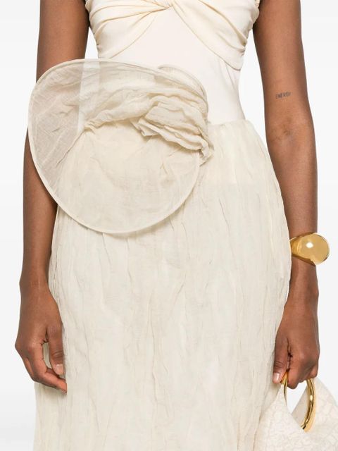 Magda Butrym 3D-detailed midi skirt - Neutrals