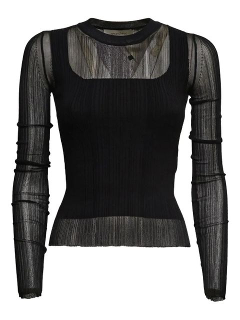 Sportmax long-sleeve ribbed knitwear - Black - zdjęcie produktu nr 1