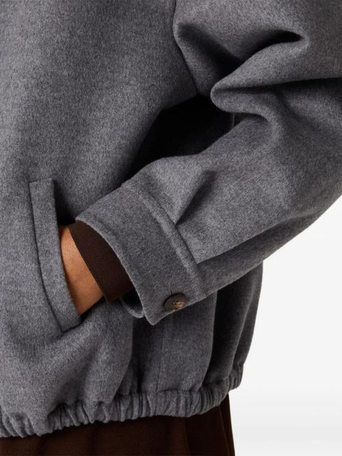 Miu Miu double cashmere blouson jacket - Grey - zdjęcie produktu nr 2