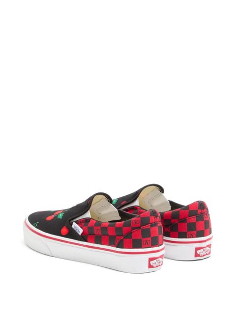 Valentino Garavani x Vans Cherryfic-print slip-on sneakers - Black
