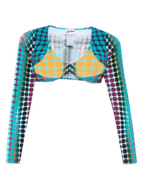 Jean Paul Gaultier long-sleeve polka dot top - Blue - zdjęcie produktu nr 1