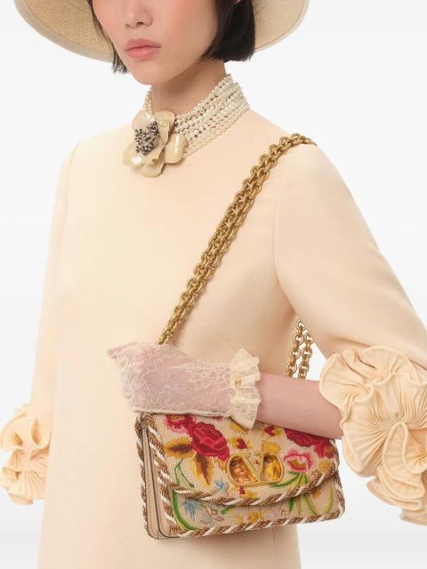 Valentino Garavani small Vain embroidered shoulder bag - Neutrals - zdjęcie produktu nr 2