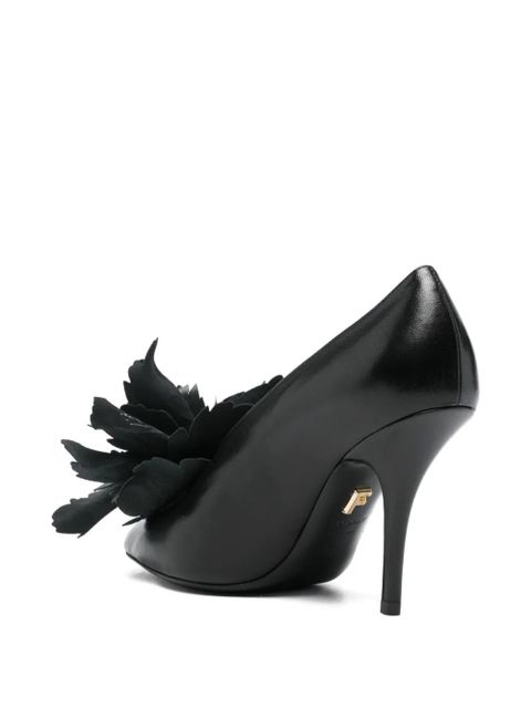Ferragamo flower-embellished pumps - Black - zdjęcie produktu nr 2