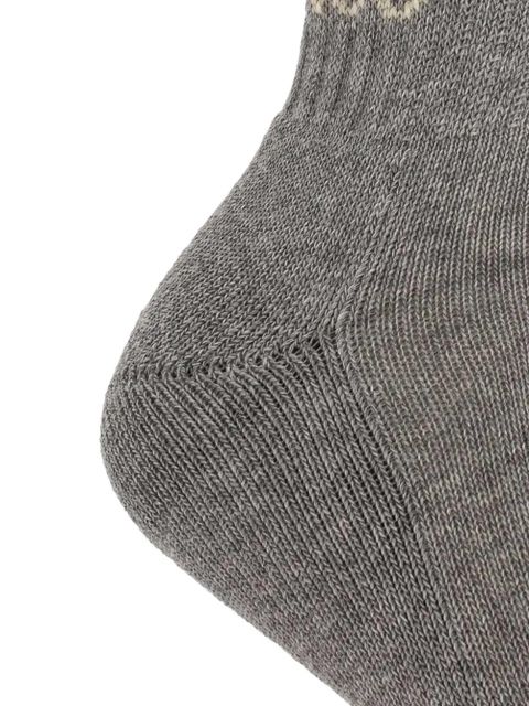 The Attico logo-detail ribbed socks - Grey