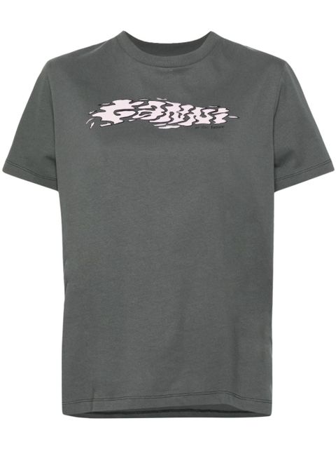 GANNI logo-print cotton T-shirt - Grey