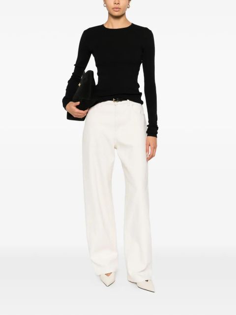 TOTEME compact cotton top - Black - zdjęcie produktu nr 2