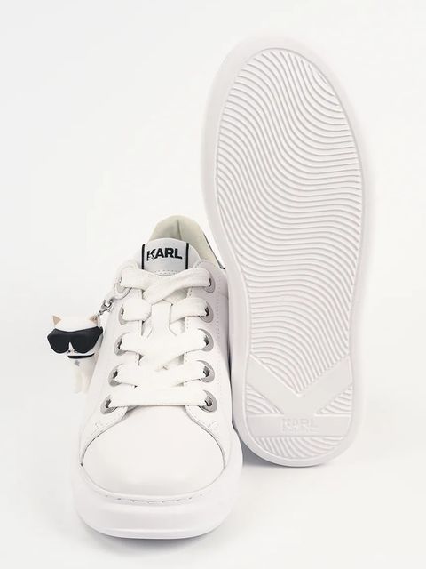 Karl Lagerfeld sneakersy skórzane KAPRI damskie kolor biały KL62536C