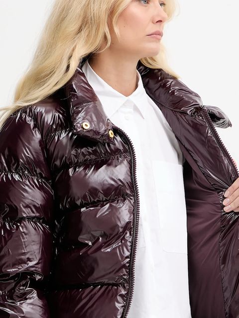 Pinko kurtka kolor bordowy zimowa 101598 A2P7